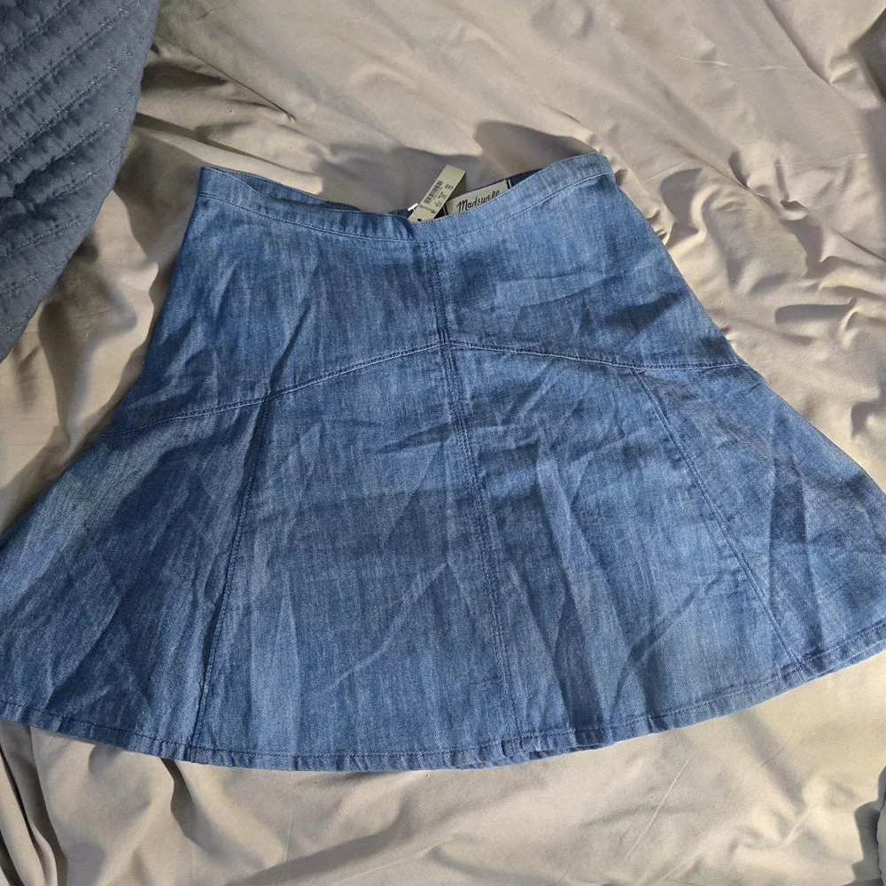 NWT Madewell Chambray mini Skirt 4 - Picture 2 of 6